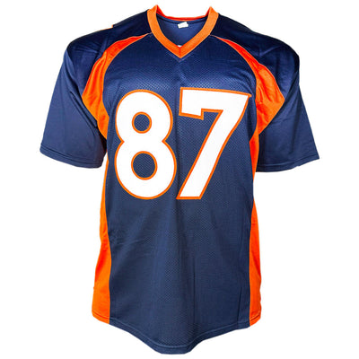 Ed McCaffrey Signed Denver Navy Football Jersey (Beckett)