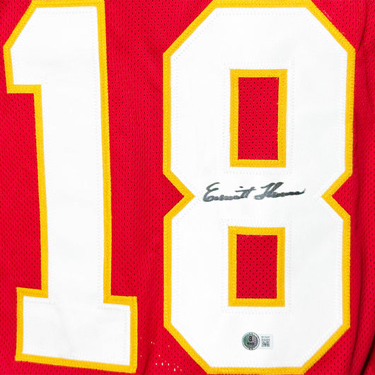 Emmitt Thomas Signed Kansas City Red Football Jersey (Beckett)