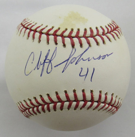 Cliff Johnson Signed Auto Rawlings Baseball B164