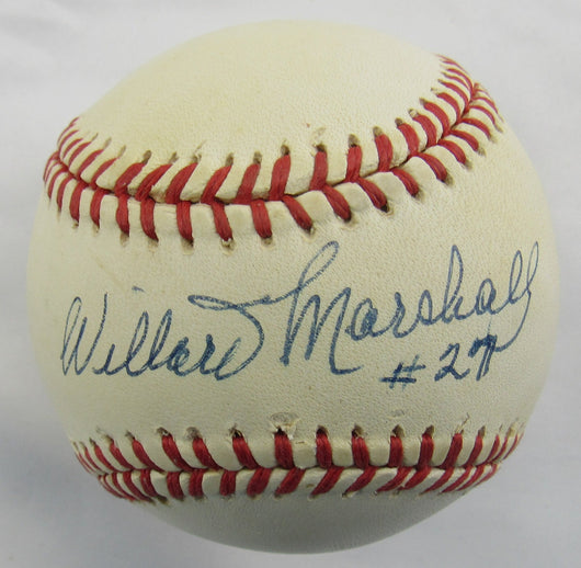 Willard Marshall Signed Auto Rawlings Baseball PSA P77824 B168