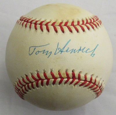 Tom Henrich Signed Auto Baseball JSA CG96991