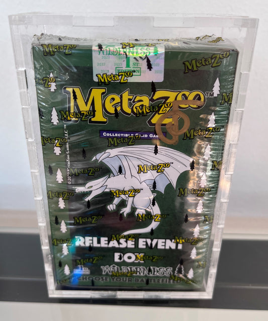 (SIGNED by Mike Waddell - Creator of MetaZoo) MetaZoo: 1st Edition Cryptid Nation Wilderness Release Event Box - in Acrylic Case