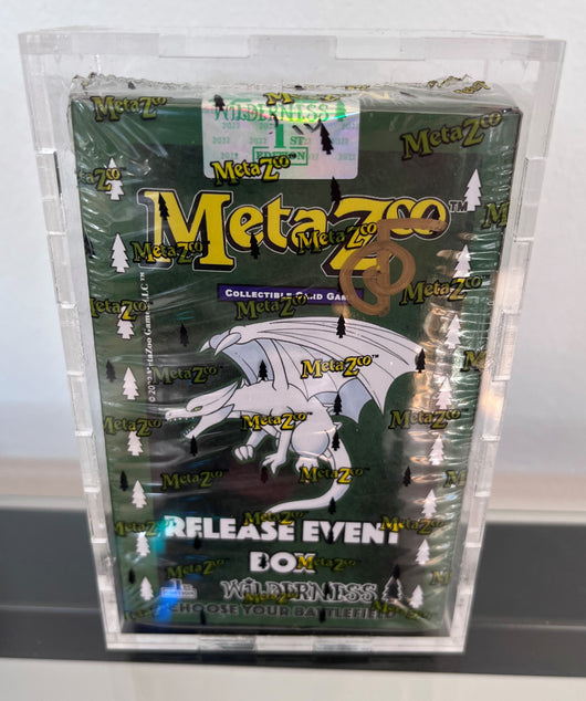 (SIGNED by Mike Waddell - Creator of MetaZoo) MetaZoo: 1st Edition Cryptid Nation Wilderness Release Event Box - in Acrylic Case