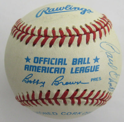 Bernie Williams, Paul O'Neill, Buck Showalter, +1 More Signed Auto Baseball