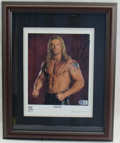 Edge Signed Framed 8x10 Photo Beckett Holo