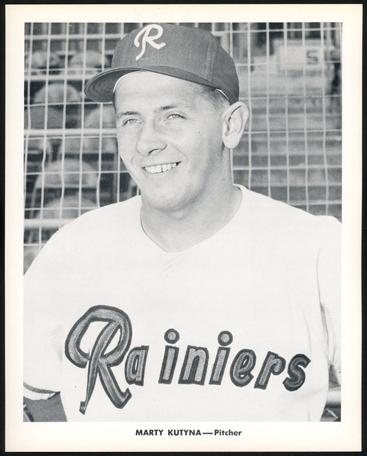 Marty Kutyna 1956-59 Seattle Rainiers Popcorn 8x10 Premium Card SKU #151539