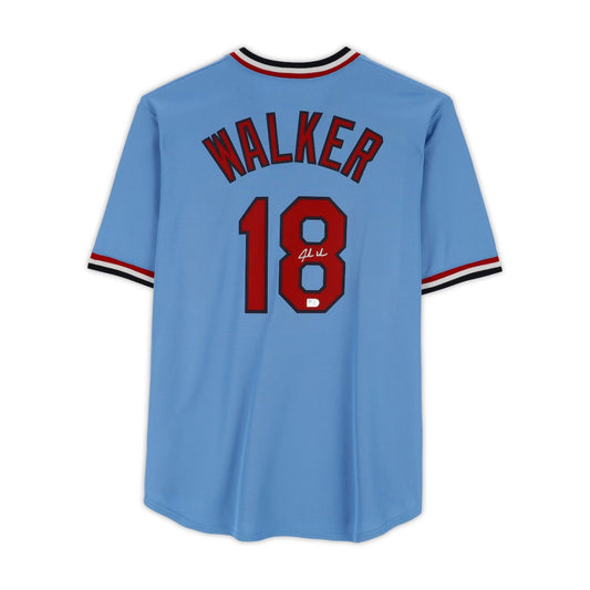 Fanatics Authentic Jordan Walker Autographed St. Louis Cardinals Light Blue Cooperstown Replica Jersey