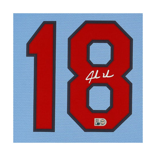 Fanatics Authentic Jordan Walker Autographed St. Louis Cardinals Light Blue Cooperstown Replica Jersey