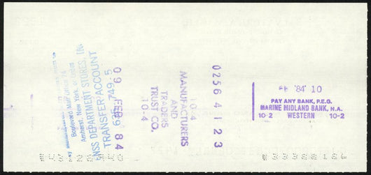 Sal Maglie Autographed 3x6 Check Brooklyn Dodgers, New York Yankees SKU #147875