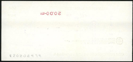Sal Maglie Autographed 3x6 Check Brooklyn Dodgers, New York Yankees SKU #147865
