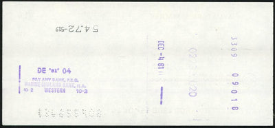 Sal Maglie Autographed 3x6 Check Brooklyn Dodgers, New York Yankees SKU #147871