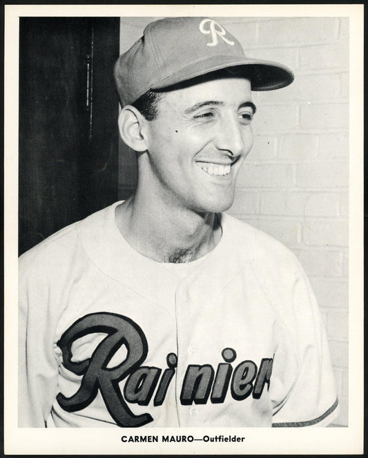 Carmen Mauro 1956-59 Seattle Rainiers Popcorn 8x10 Premium Card SKU #151549