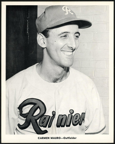 Carmen Mauro 1956-59 Seattle Rainiers Popcorn 8x10 Premium Card SKU #151549