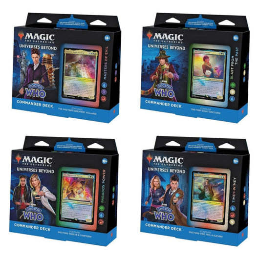 Magic The Gathering Universes Beyond Doctor Who Commander Deck Display (4 Decks)