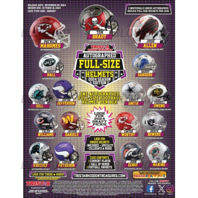 2024 Tristar Hidden Treasures Football Autographed Full-Size Helmet Season Edition Box