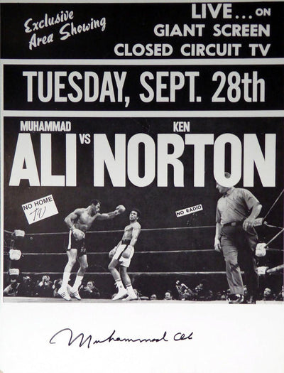 Muhammad Ali Autographed 15x19 Fight Poster Photo PSA/DNA #AB11583