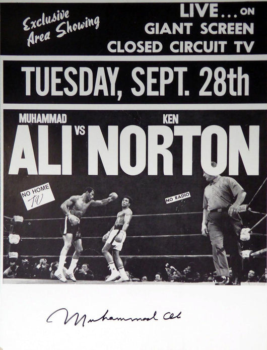 Muhammad Ali Autographed 15x19 Fight Poster Photo PSA/DNA #AB11583