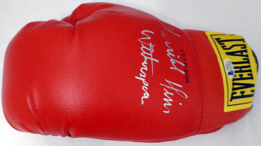 Terrible Tim Witherspoon Autographed Red Everlast Boxing Glove Beckett BAS #C71421