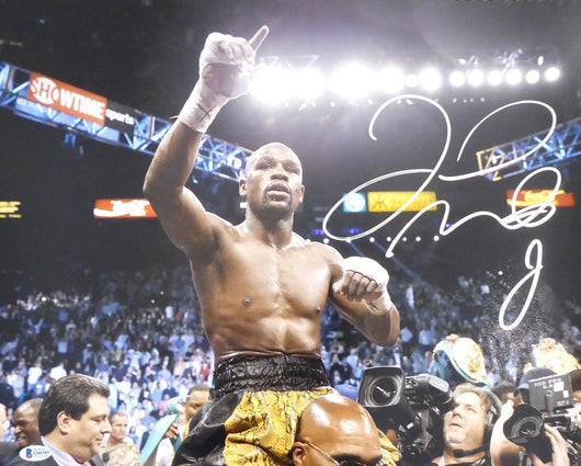 Floyd Mayweather Jr. Autographed Framed 16x20 Photo Beckett BAS Stock #162399