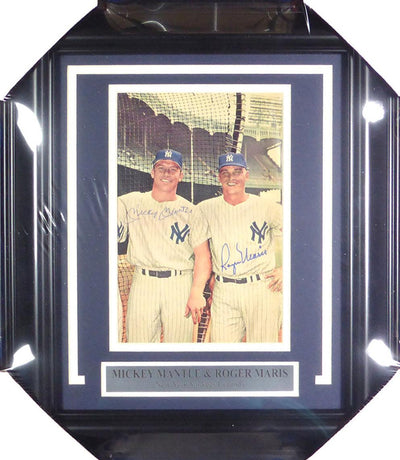 Mickey Mantle & Roger Maris Autographed Framed 7x10 Magazine Page Photo New York Yankees Beckett BAS #A74177