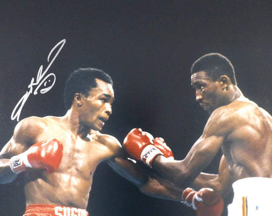 Sugar Ray Leonard Autographed 16x20 Photo Beckett BAS Stock #177704