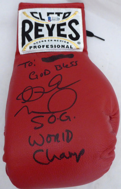 Andre Ward Autographed Red Reyes Boxing Glove "God Bless, S.O.G. & World Champ" Beckett BAS #V61330