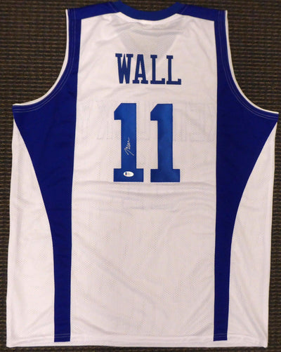 Kentucky Wildcats John Wall Autographed White Jersey Beckett BAS Stock #192169