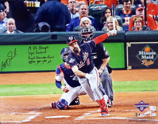 Anthony Rendon Autographed 16x20 Photo Washington Nationals With Stats #/19 MLB Holo Stock #194855