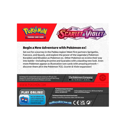 Pokémon TCG: Scarlet & Violet Base Set Booster Boxes & Cases