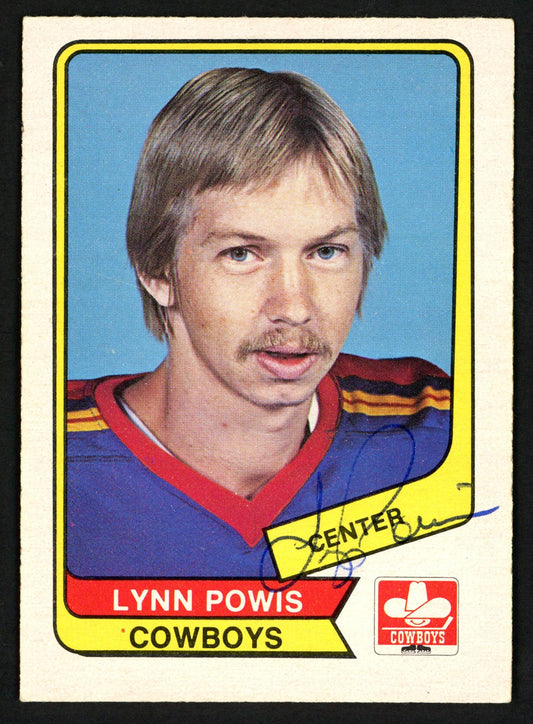 Lynn Powis Autographed 1976-77 WHA O-Pee-Chee Card #86 Calgary Cowboys SKU #151311
