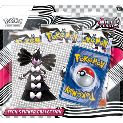 White Flare Tech Sticker Collection 3-Pack Blister (Black Bolt & White Flare)