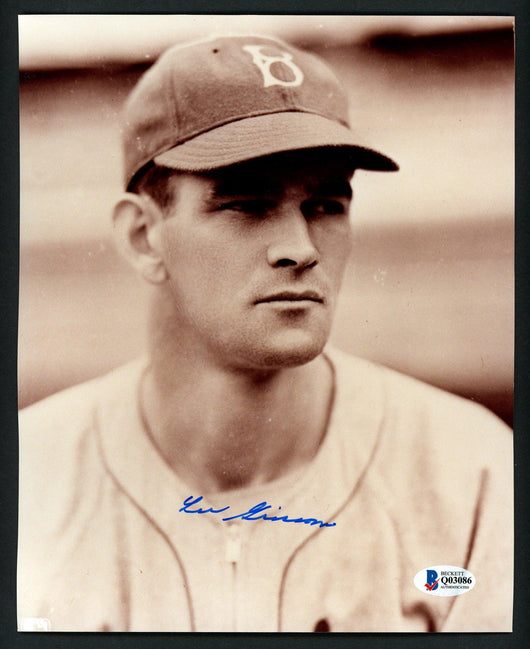 Lee Grissom Autographed 8x10 Photo Brooklyn Dodgers Beckett BAS #Q03086