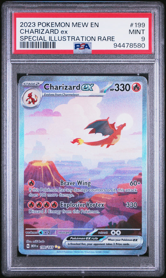 PSA (Mint 9) Charizard ex #199 SIR (Alt Art) - Pokémon Scarlet & Violet: 151 (#94478580)
