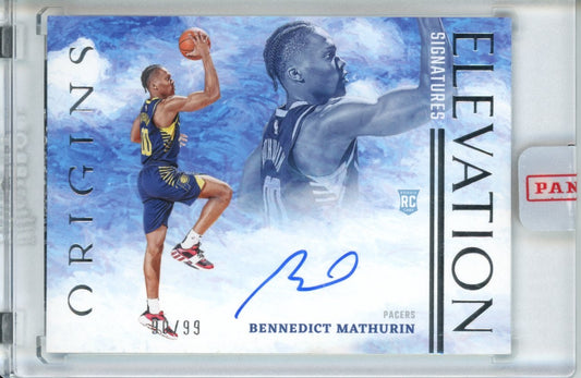 2022/23 Panini Origins Bennedict Mathurin Rookie Elevation Auto /99 Pacers