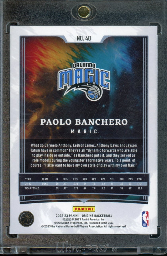 2022/23 Panini Origins Paolo Banchero Rookie Blue /25 Magic