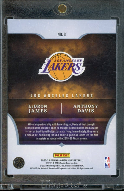 2022/23 Panini Origins LeBron James/Anthony Davis Roots of Greatness /10 Lakers