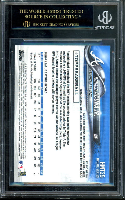 2018 Topps Chrome Update Ronald Acuna Jr. Rookie BGS 10 Black Label Braves