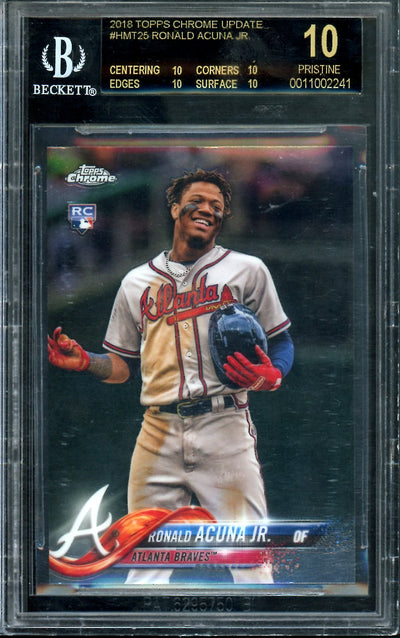 2018 Topps Chrome Update Ronald Acuna Jr. Rookie BGS 10 Black Label Braves