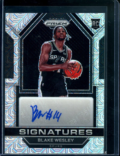 2022/23 Panini Prizm Blake Wesley Rookie Auto Mojo /25 Spurs