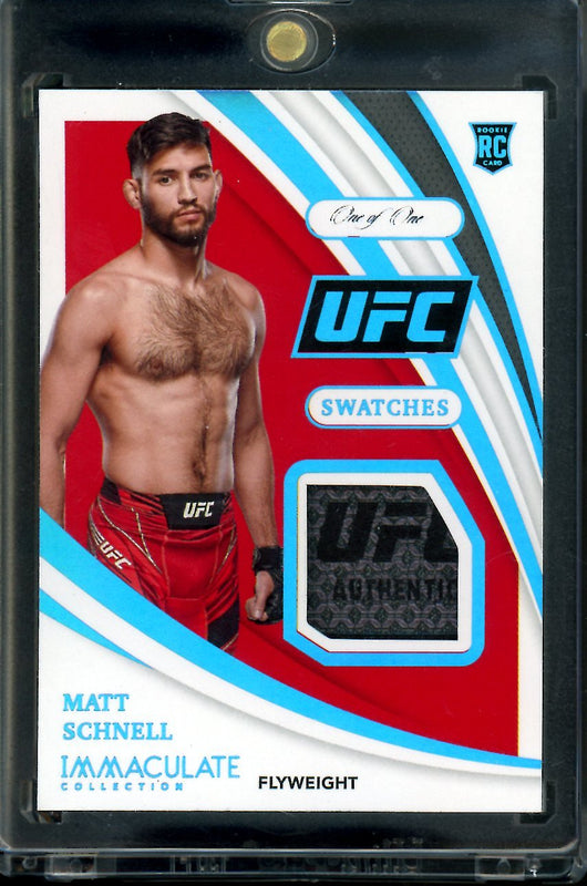 2021 Panini Immaculate Matt Schnell Swatches Tag Patch 1/1 UFC