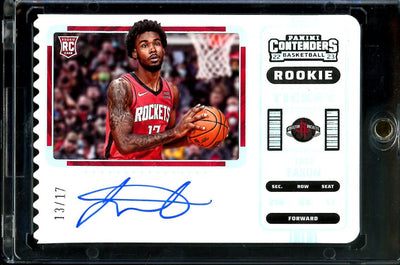 2022/23 Panini Contenders Tari Eason Rookie Variation Ticket Stub Auto /17 Rockets