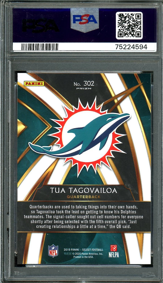 2019 Panini Select Tua Tagovailoa Rookie XRC Silver PSA 10 Dolphins
