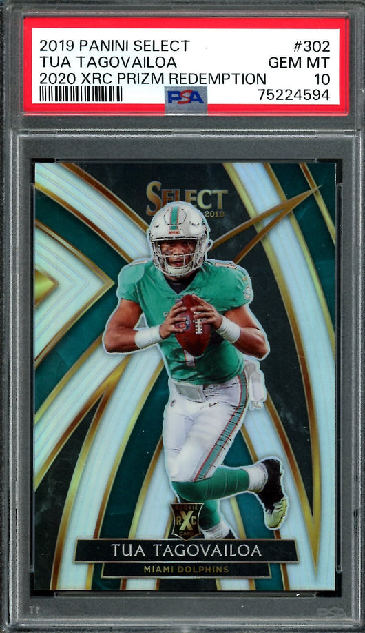 2019 Panini Select Tua Tagovailoa Rookie XRC Silver PSA 10 Dolphins
