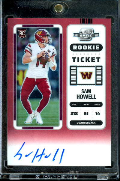 2022 Panini Contenders Optic Sam Howell Rookie Auto Red /149 Commanders