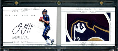 2016 Panini National Treasures Jared Goff Rookie Team Logo Booklet /25 Rams