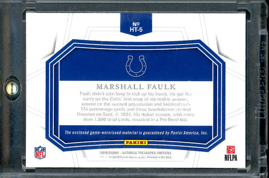 2019 Panini National Treasures Marshall Faulk Helmet Treasures Shield Patch /2 Colts