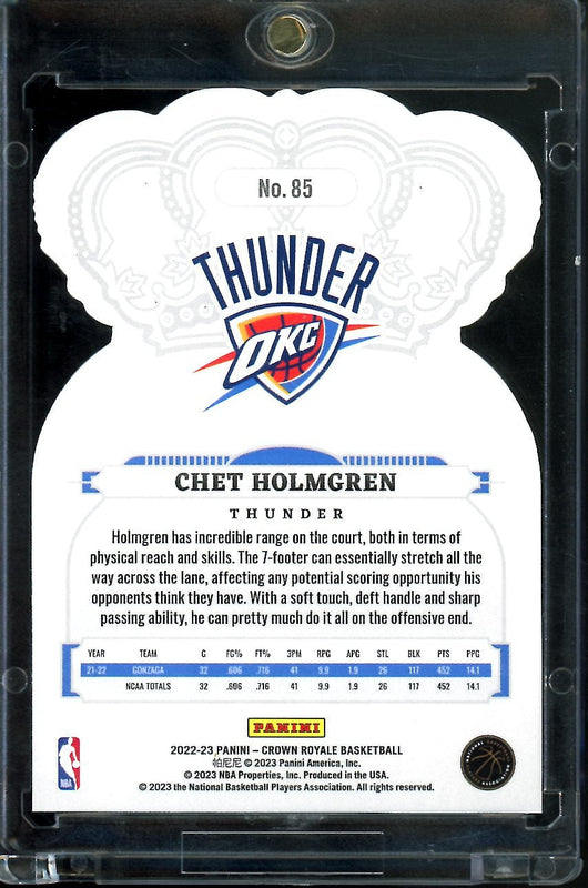 2022/23 Panini Crown Royale Chet Holmgren Rookie Gold /10 Thunder