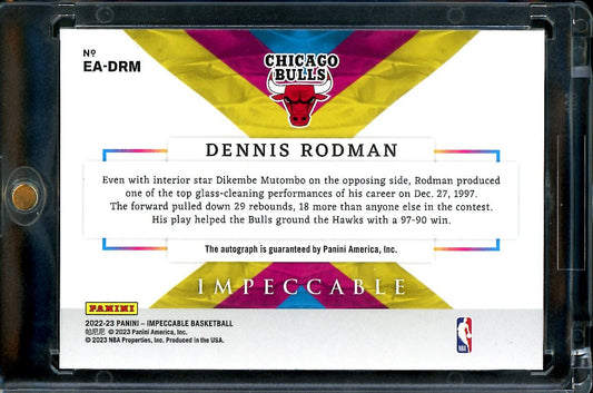 2022/23 Panini Impeccable Dennis Rodman Extravagance Auto /35 Bulls