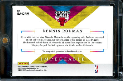 2022/23 Panini Impeccable Dennis Rodman Extravagance Auto /35 Bulls