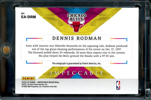 2022/23 Panini Impeccable Dennis Rodman Extravagance Auto /35 Bulls